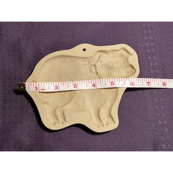 NEW Brown Bag Cookie Art Mold PIG Candy/Baking/Cookies Stoneware - Picture 3 of 3